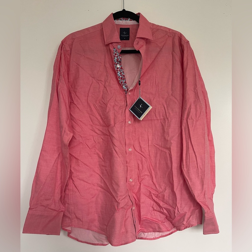 Tailorbyrd Pink Button Up Shirt